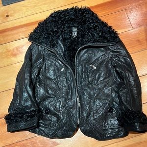 Vintage Lamb Shearling Leather Jacket